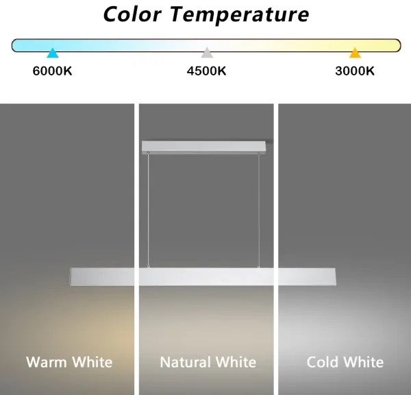 Brilagi - LED Dimmelhető csillár zsinóron SLIMLINE LED/40W/230V 3000-6000K ezüst + távirányító