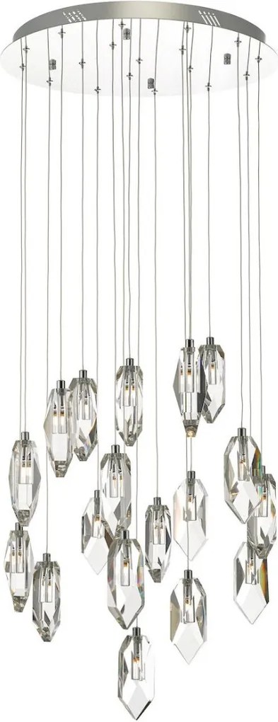 DAR LIGHTING CRY1850 CRYSTAL Modern Függesztett Lámpa Csiszolt Króm IP20