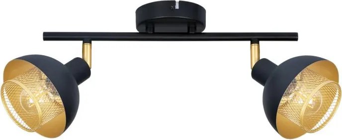 Mennyezeti Lámpa Fekete Savio ITALUX-SPL-27357-2-BK-GD