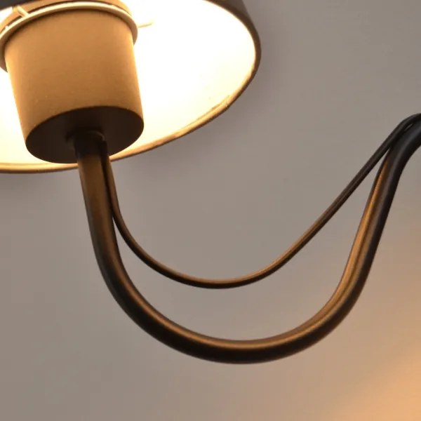 Fali lámpa MALBO 1xE27/15W/230V szürke/fekete