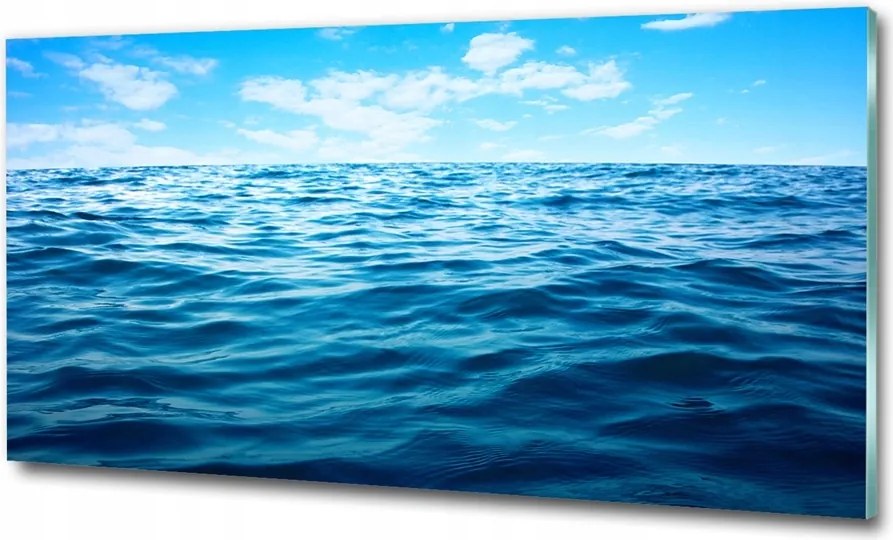 Fotó üveg kép Fa mező szív 125x50