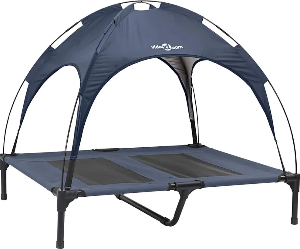 vidaXL Kutyafekhely Sötétkék 92 x 77 x 82,5 cm Acél