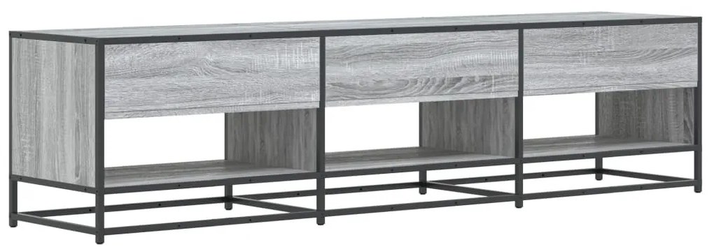 szürke sonoma színű szerelt fa TV-szekrény 180 x 40 x 46 cm