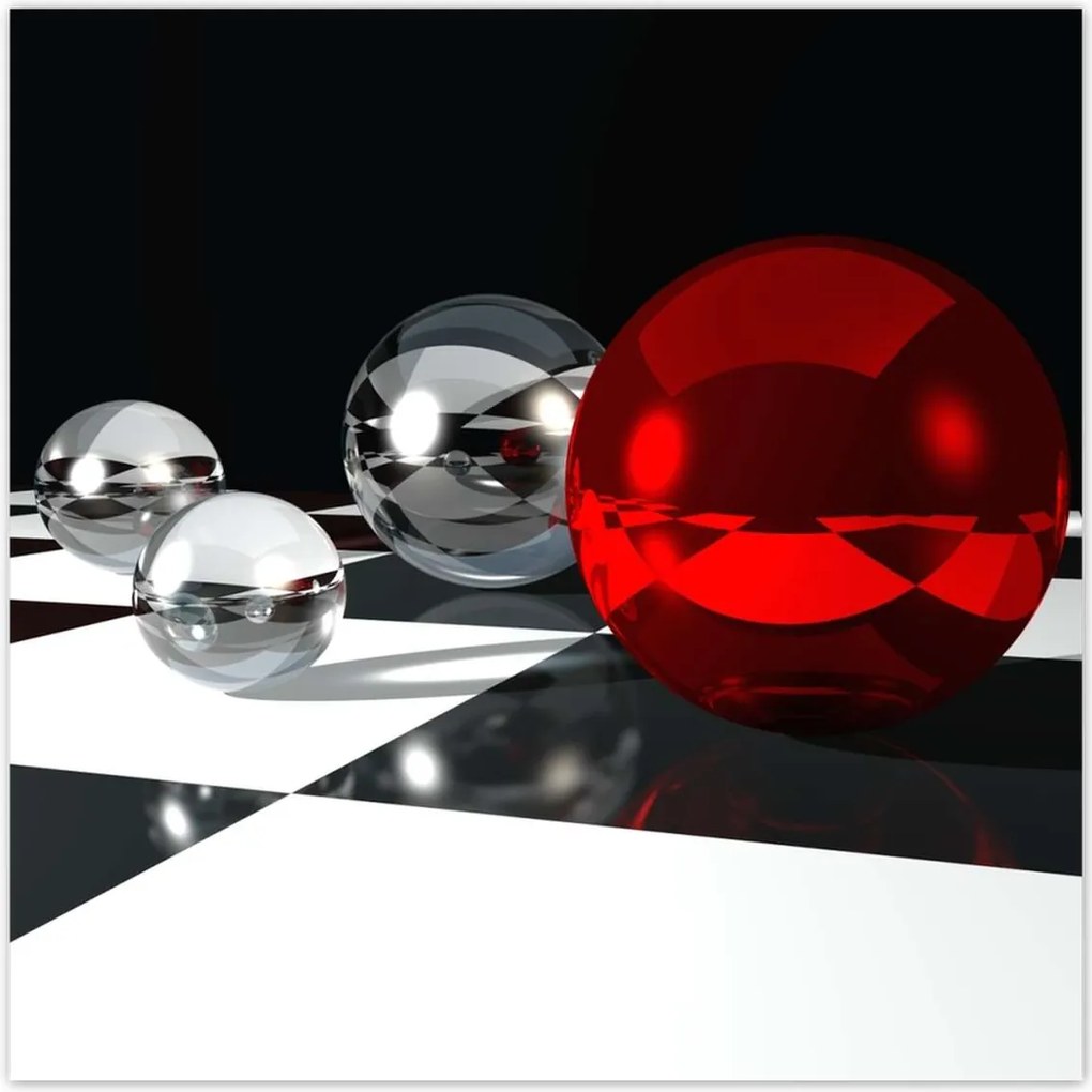 Poszterek 30x30 Golyók a rácson