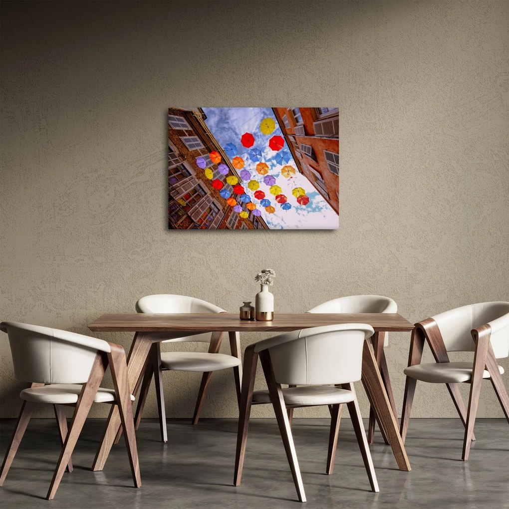 Színes esernyők képe (70x50 cm)