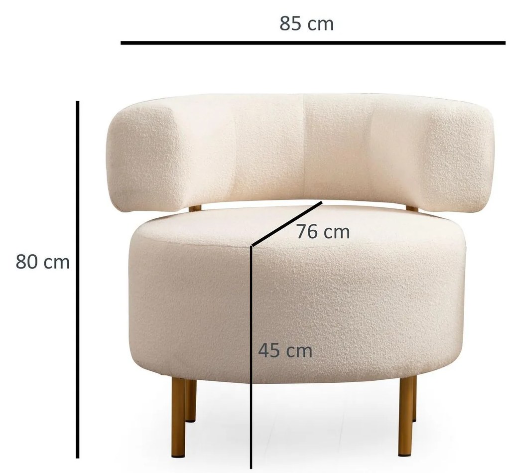 Fotel Riverolla (bézs + arany). Akció -25%. 1106560