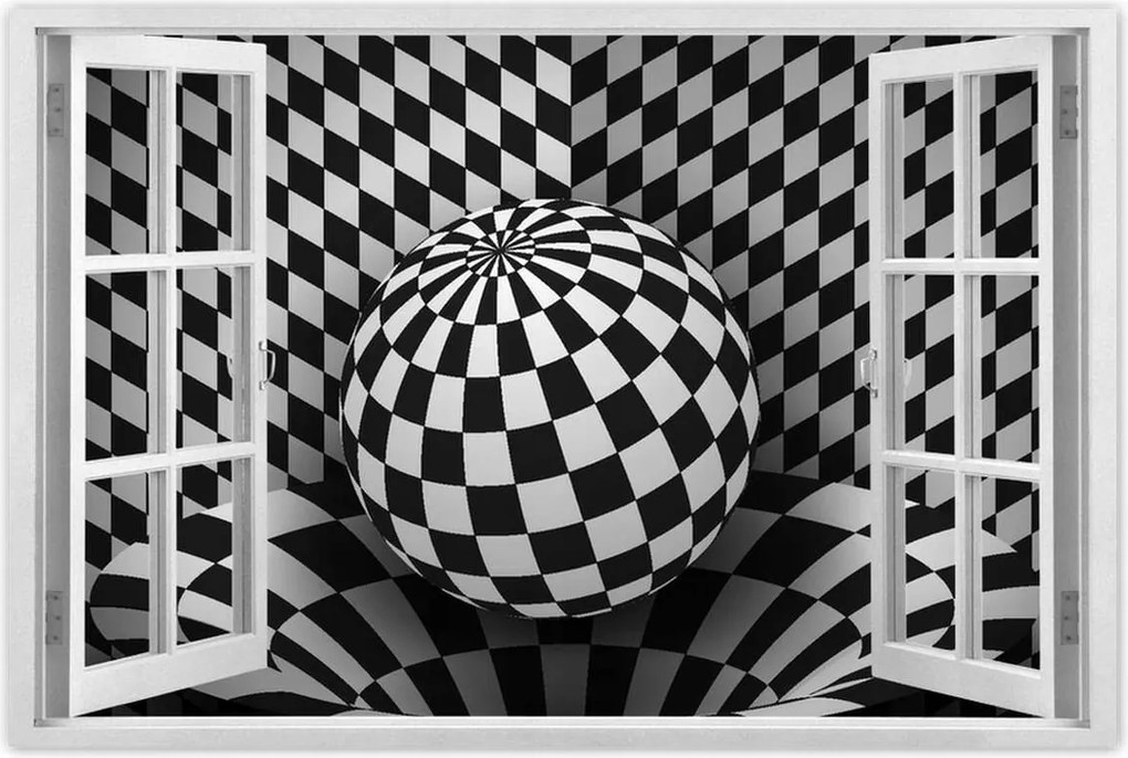 Poszterek 60x40 Absztrakt fekete-fehér