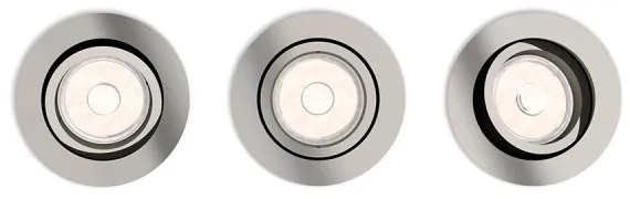 Philips 50393/17/PN - KÉSZLET 3x Beépíthető lámpa DONEGAL 1xGU10/5,5W/230V