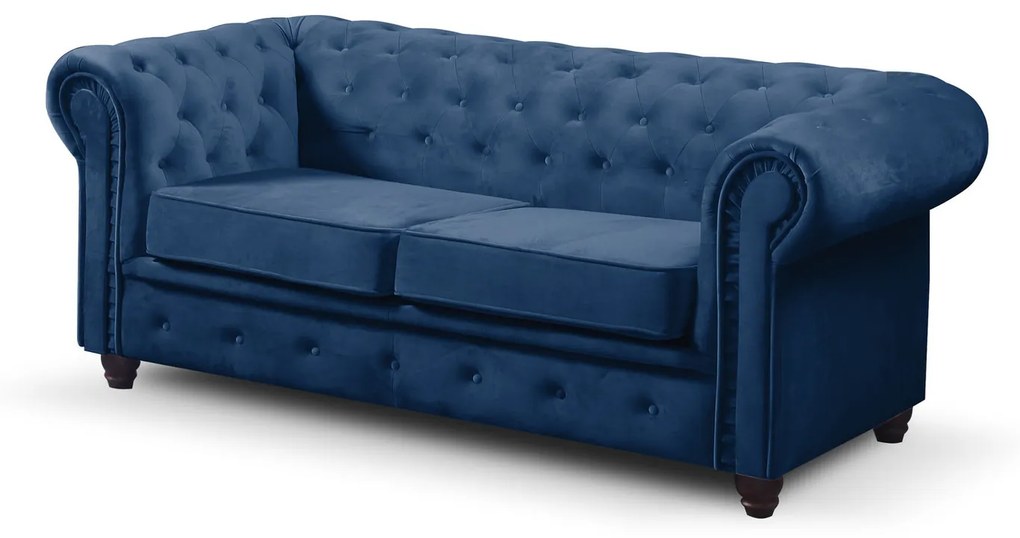 Infinity Chesterfield II kanapé Kék