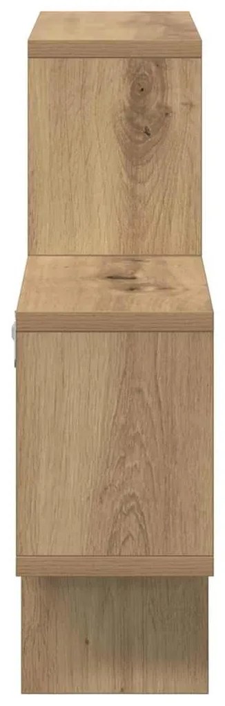 Falpolc polcokkal kézműves tölgy 82 x 15 x 51 cm Faanyag