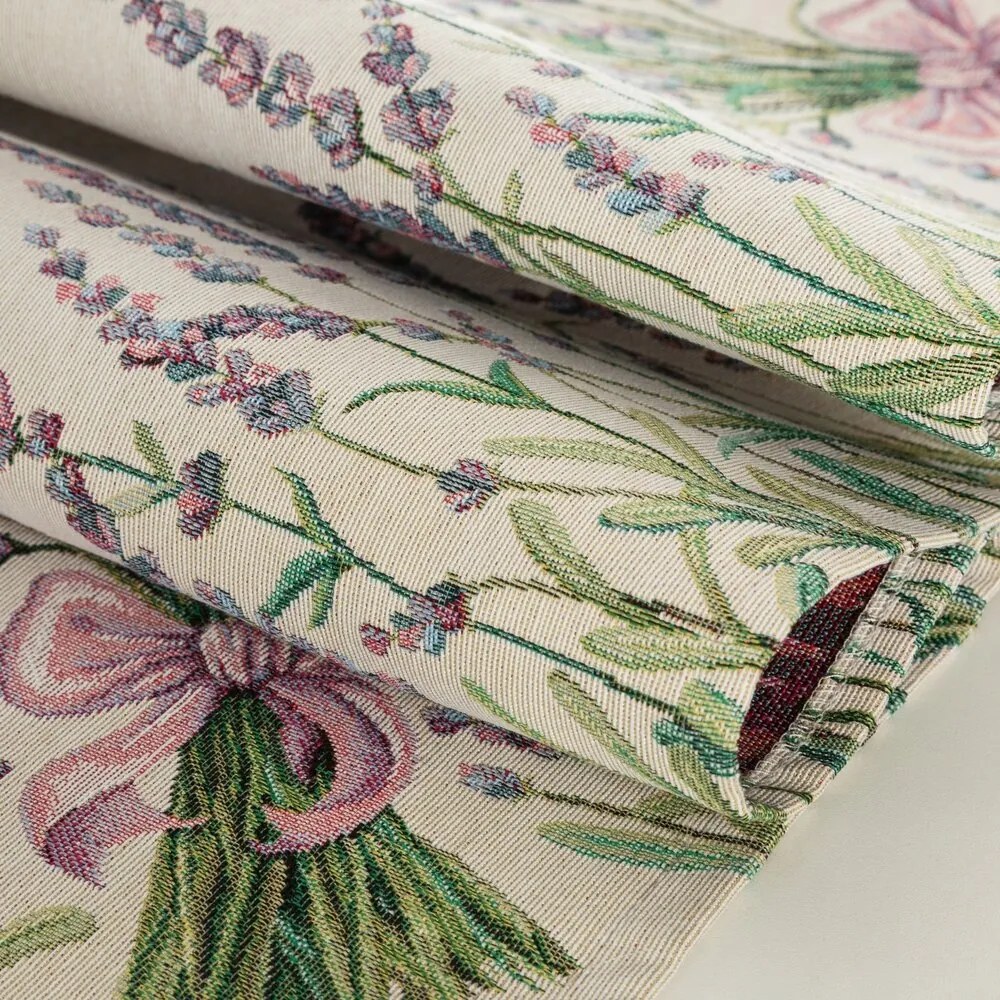 Abrosz dekoratív faliszőnyeg 140x180 Eurofirany természetes zöld lila