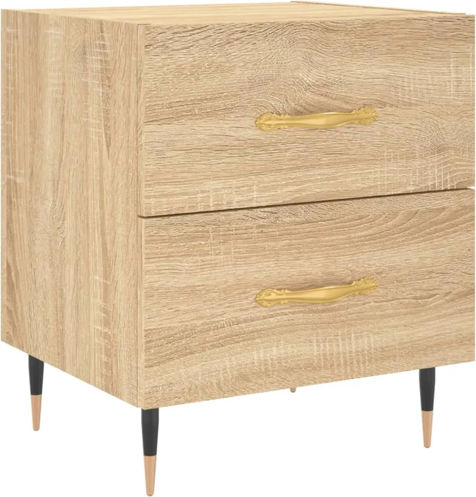 vidaXL sonoma tölgy színű szerelt fa éjjeliszekrény 40 x 35 x 47,5 cm