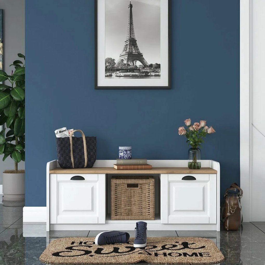 Pilo White and Walnut cipősszekrény