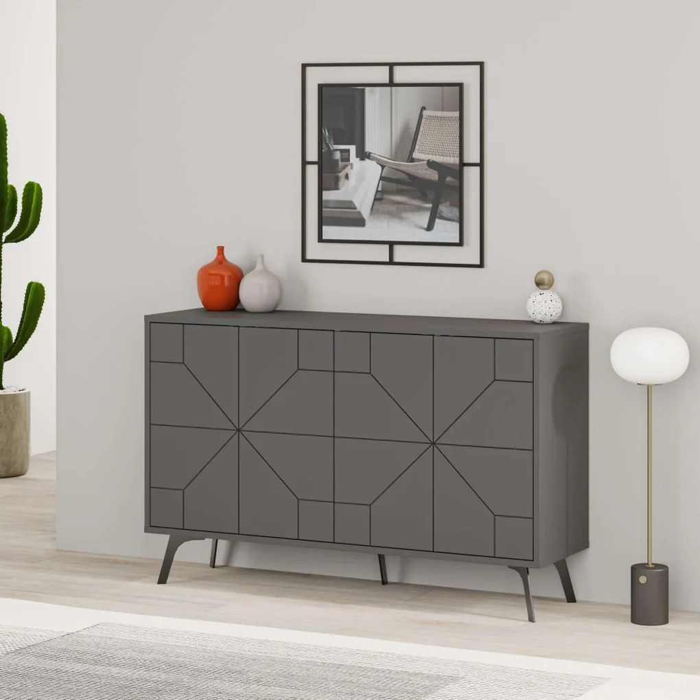 Dune komód, antracit, 123 cm