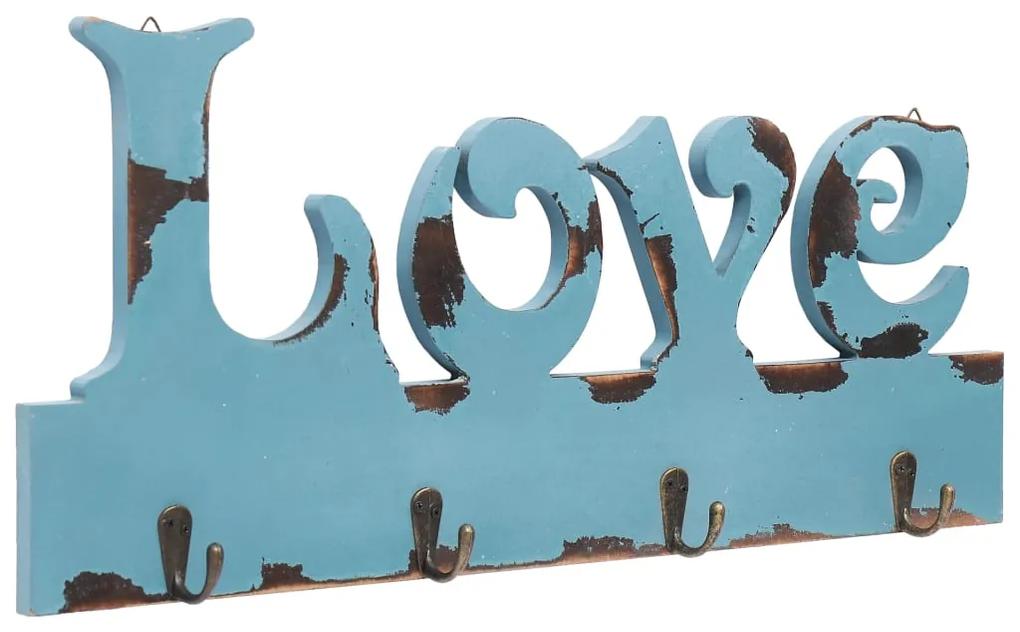 vidaXL "LOVE" feliratú fali fogas 50 x 23 cm