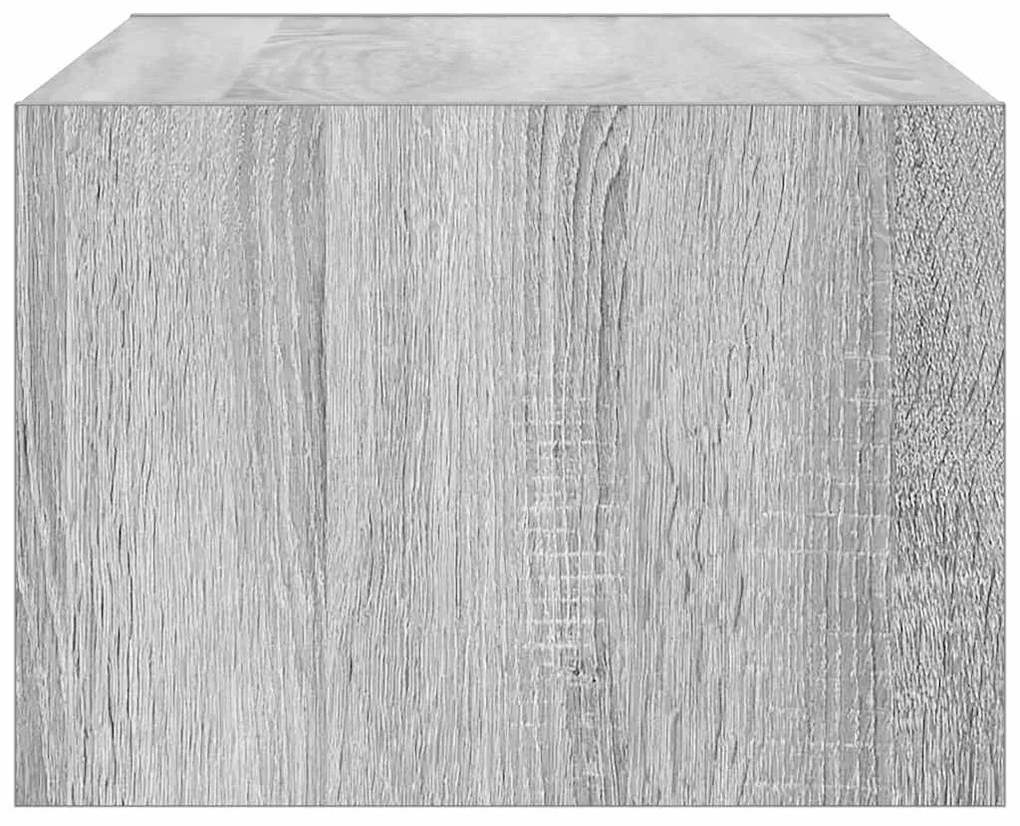 TV-szekrény LED-es világítással szürke sonoma 75x35,5x25 cm