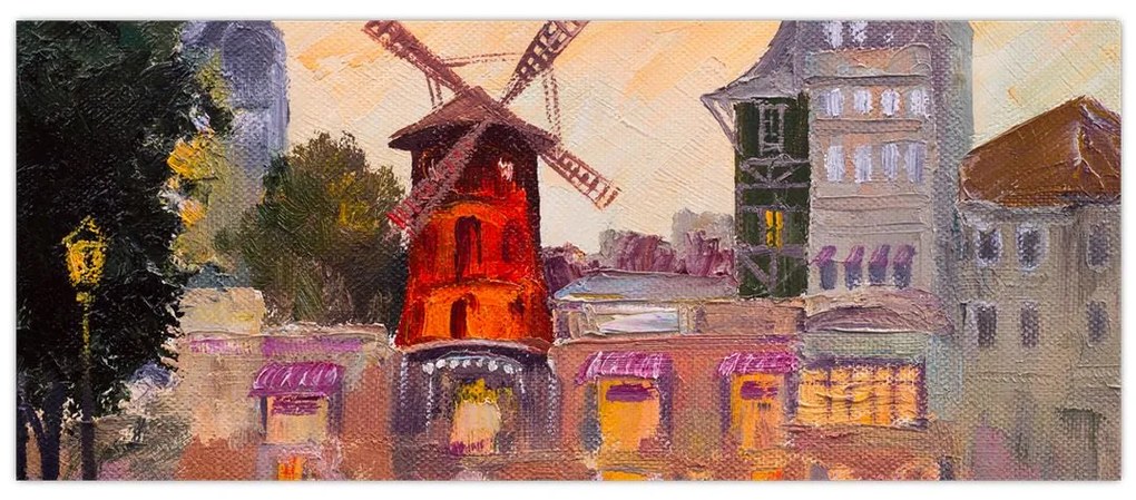 Kép - Moulin rouge, Párizs, Franciaország (120x50 cm)