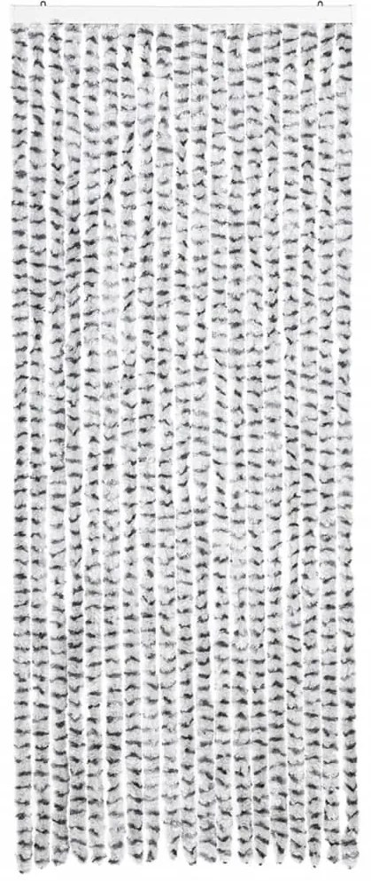 világosszürke és sötétszürke zsenília rovarfüggöny 56 x 200 cm