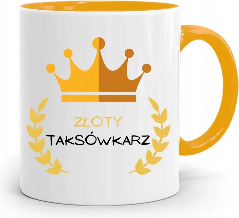 Sárga Bögre Taxisofőrnek Arany Taxisofőr fényképes nyomtatással