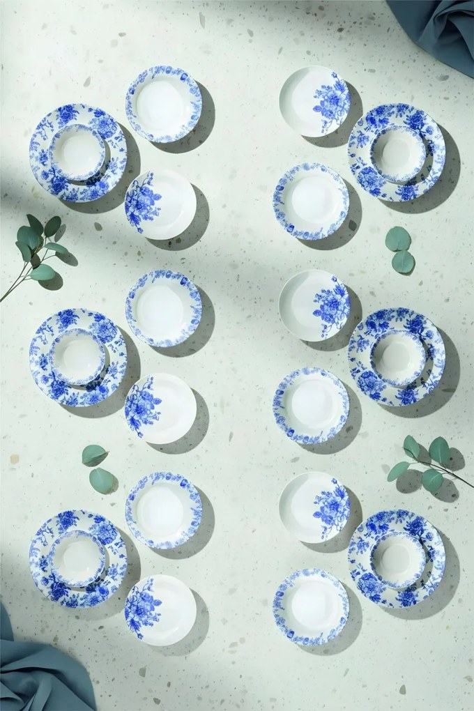 Moderna étkészlet, kék, 26×26 cm