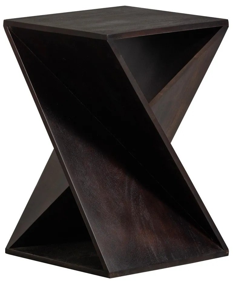 Akácfa tárolóasztal 41x41 cm Ikem – WOOOD