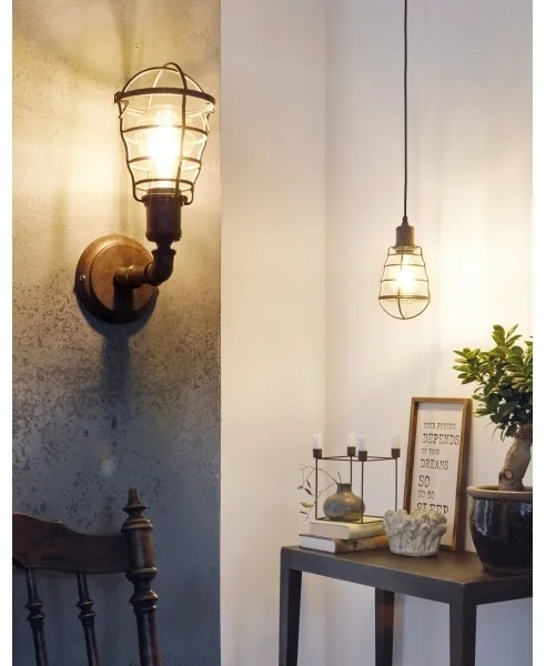 Eglo 49809 - Mennyezeti függesztékes lámpa PORT SETON 1xE27/60W