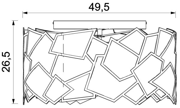 Mennyezeti lámpa CAMO 3xE27/15W/230V fekete
