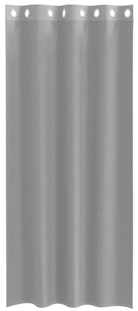 2 db világosszürke fátyolfüggönyök rojtokkal 140x225 cm