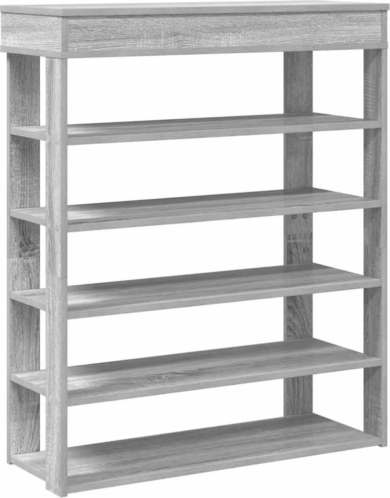 vidaXL szürke sonoma színű szerelt fa cipőtartó 80x30x98 cm