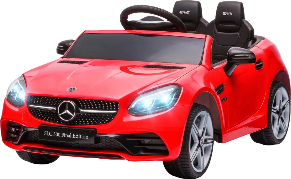 AIYAPLAY 12V Elektromos Autó Gyerekeknek, 2.4G Távirányítóval, LED Fényszóróval, Biztonsági Övvel, Klaxonnal és Zenével, Mercedes SLC 300 Gyerekautó 3