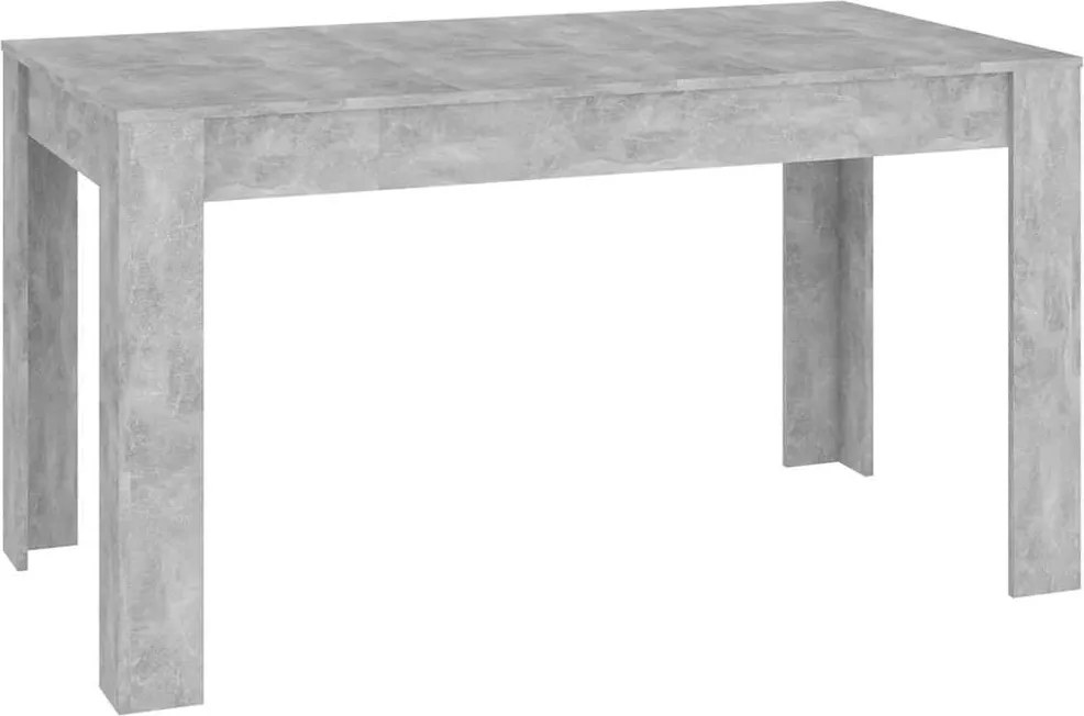 vidaXL betonszürke szerelt fa étkezőasztal 140 x 74,5 x 76 cm