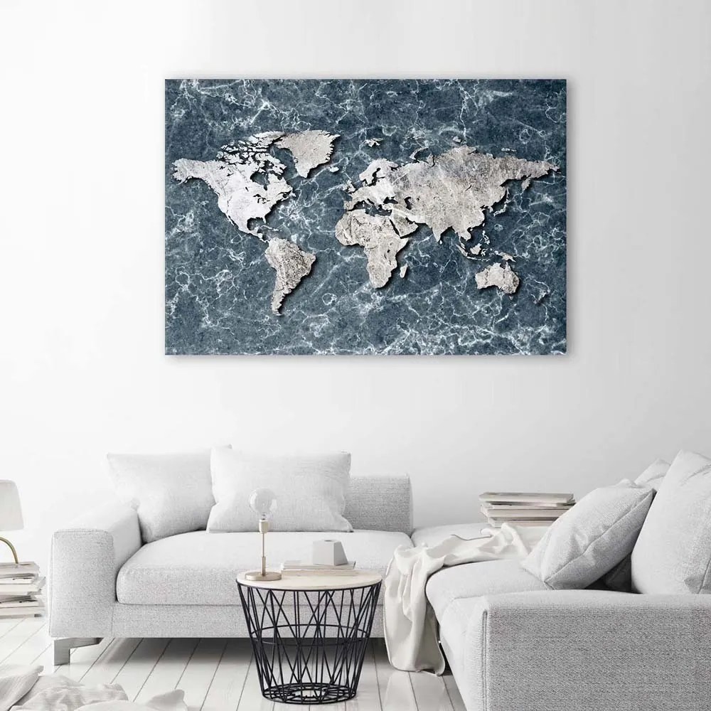 Gario Vászonkép VilágtérVászonkép Márványon Méret: 100 x 70 cm