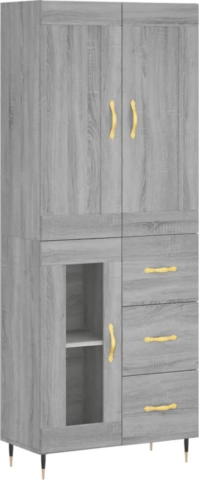 vidaXL szürke sonoma szerelt fa magasszekrény 69,5 x 34 x 180 cm
