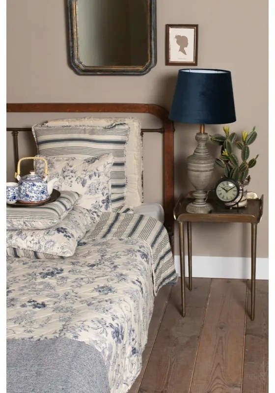 Koptatott szürke fa lámpatest, búra nélkül, 13x50 cm