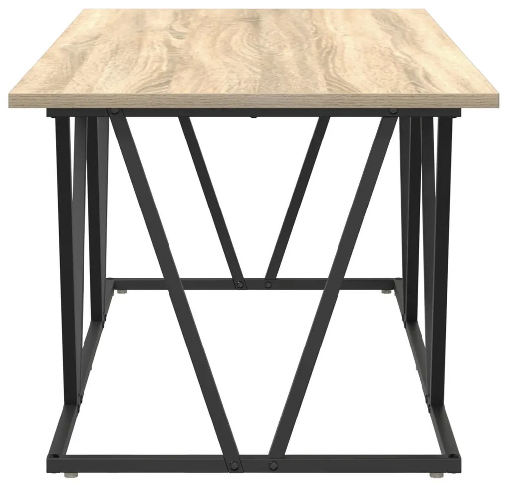 Dohányzóasztal Sonoma Oak 100x50x40 cm Mérnöki fával és fémmel