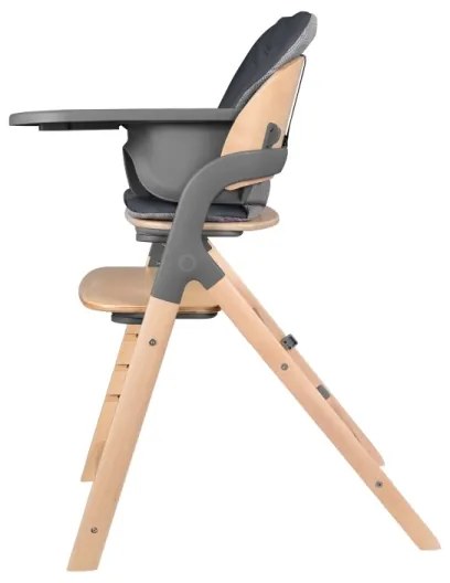 Lionelo - 3 az 1-ben MEGAN gyerek etetőszék, szürke fa