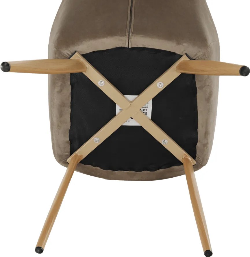 Szék, szövet Taupe szürke-barna/bükk, ODOVEL