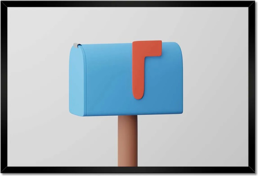 Poszterek keretben 60x40 Posta szimbólum doboz