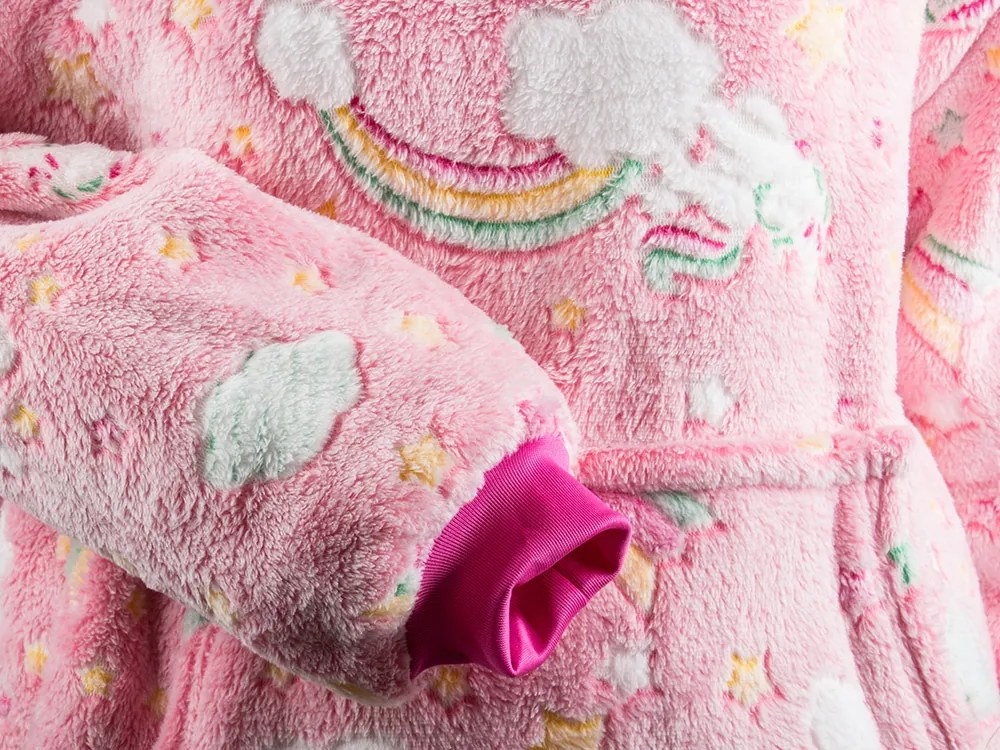 Gyerek pulóver - sötétben világító - rózsaszín