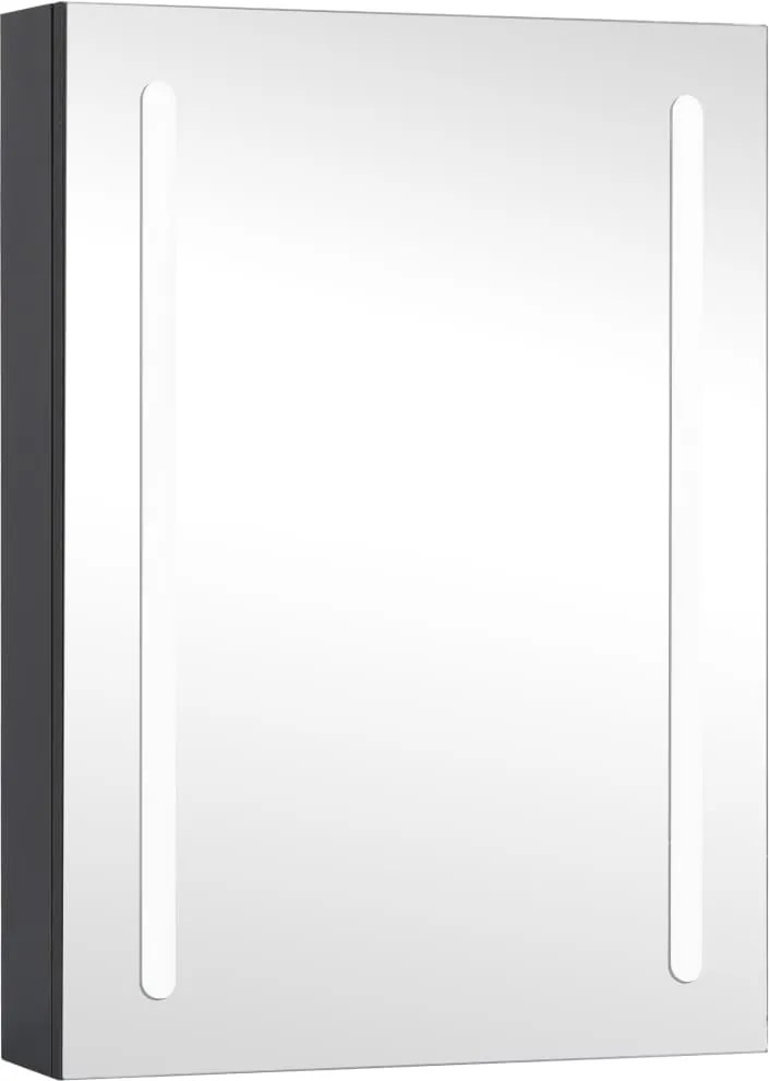 vidaXL tükrös fürdőszobaszekrény LED világítással 50 x 13 x 70 cm