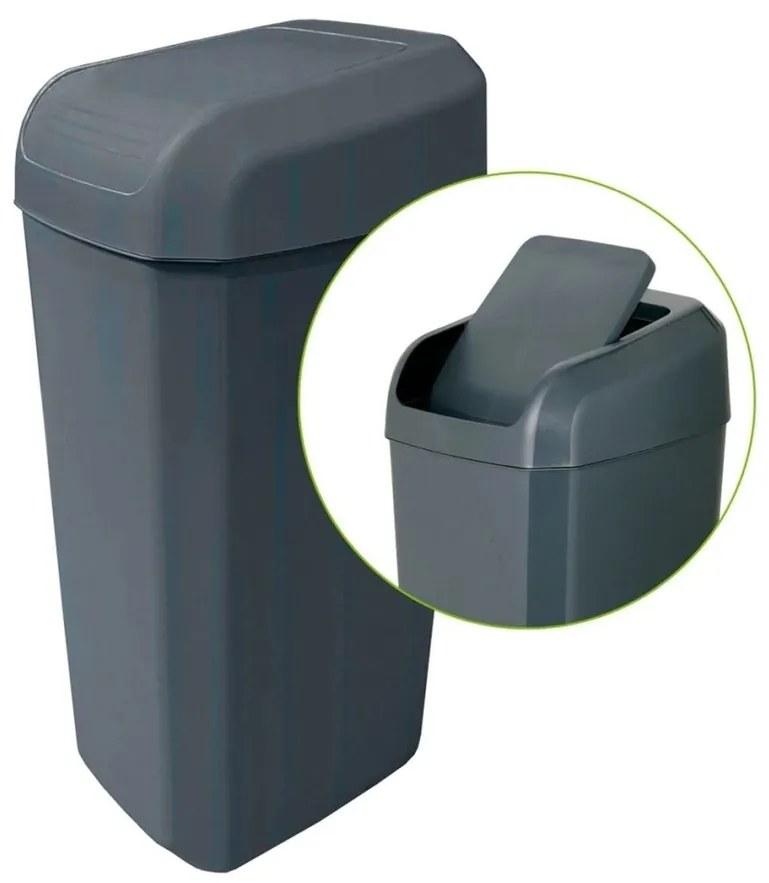 Denox Troya szemetes 45 l, antracit, 45 l