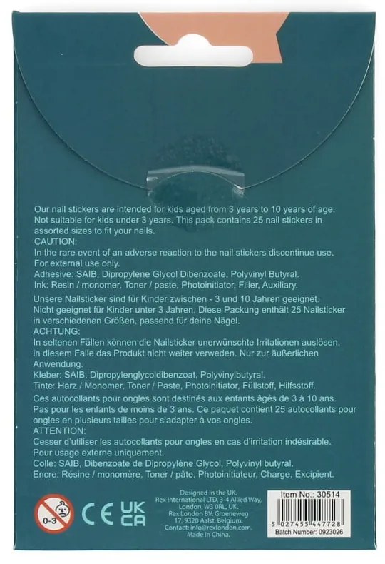 Kreatív készlet Ladybird – Nail stickers – Rex London