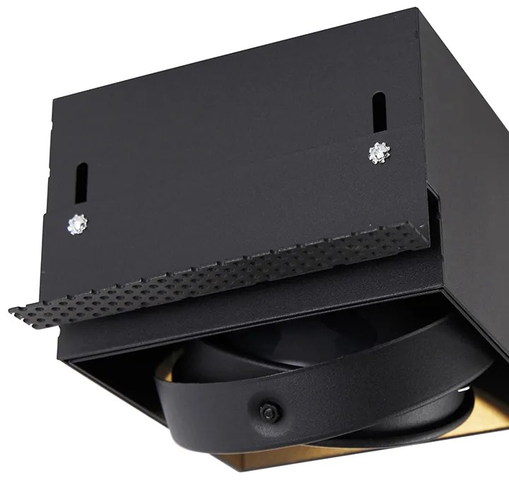 Beépített reflektor fekete GU10 AR111 keret nélküli - Oneon