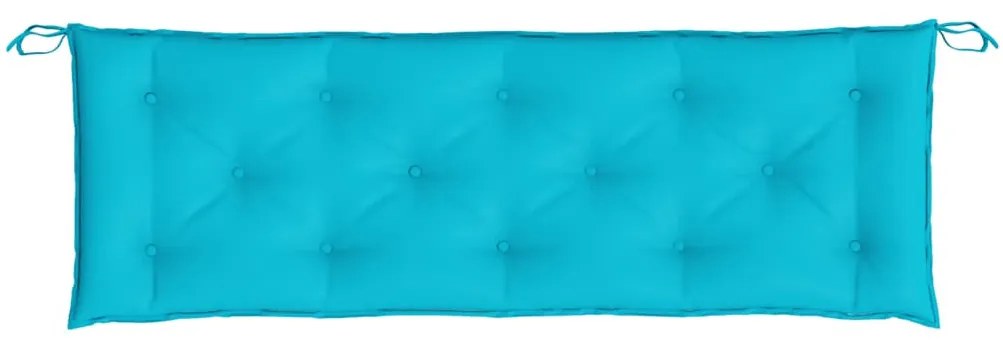 2 db türkizkék szövet kerti padpárna 150 x 50 x 7 cm