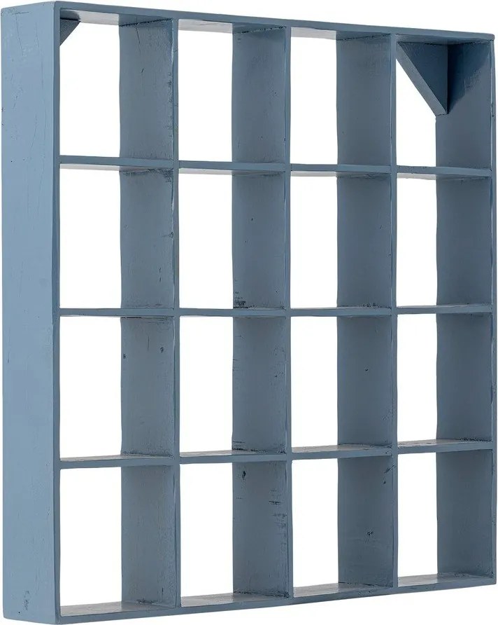 Kék többszintes újrahasznosított fa fali polc 70 cm Bekka – Bloomingville