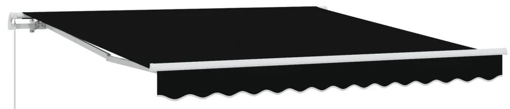 Kézi Behúzható Napellenző Fekete 300x250 cm