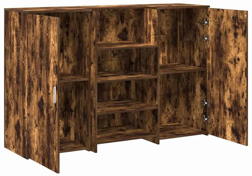 recepciós pult füstös tölgy 155x50x103,5 cm szerelt fa