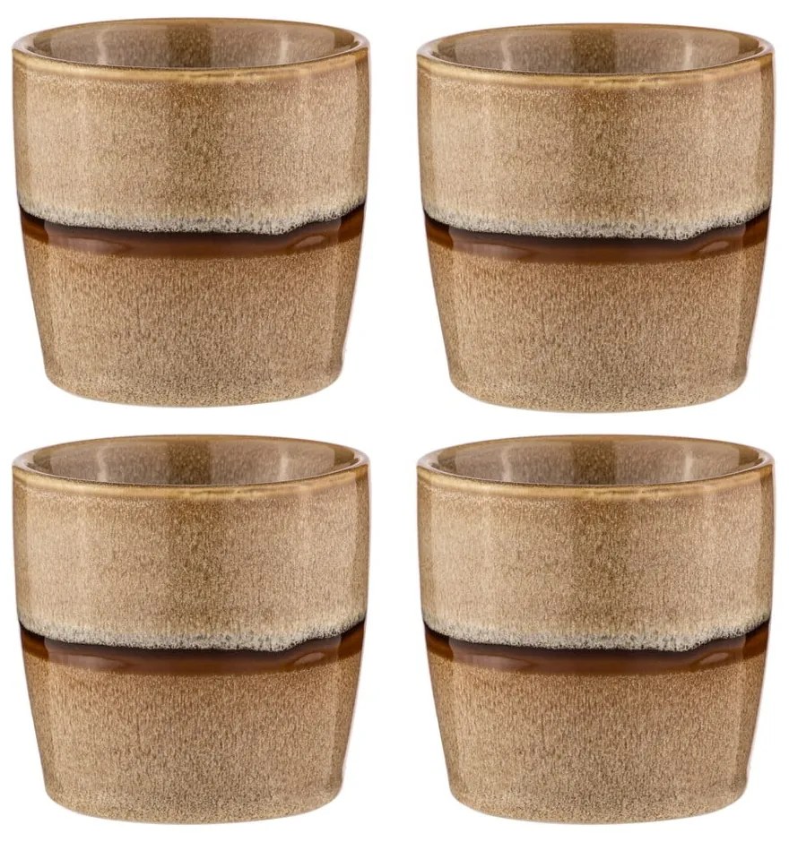 Világosbarna porcelán eszpresszó bögre szett 4 db-os 350 ml Haven – Ladelle