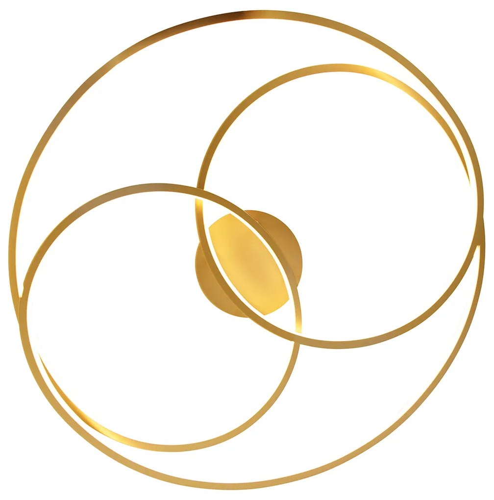 Arany mennyezeti lámpa 78 cm LED-del, 3 fokozatú fényerő-szabályozóval - Rowin