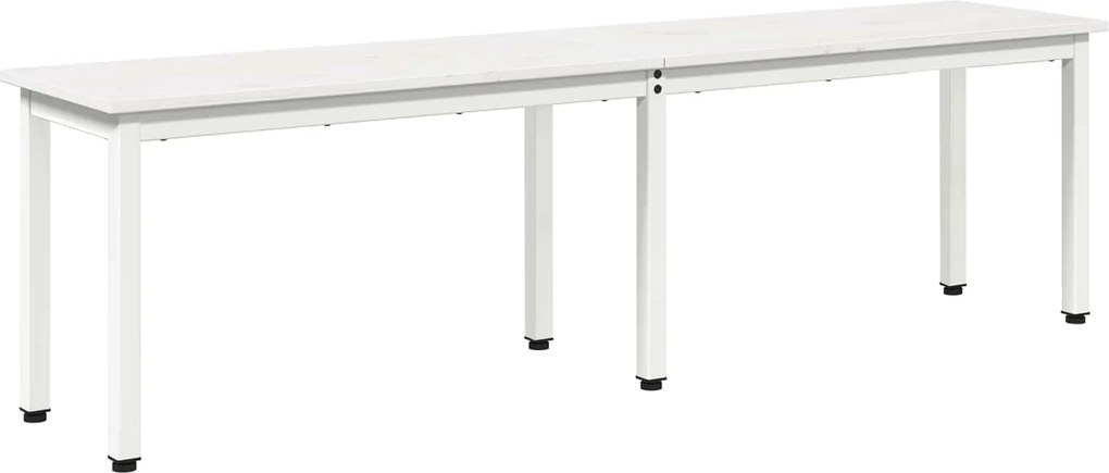 vidaXL pad Fehér 160 x 35 x 45 cm Tömör fenyőfa